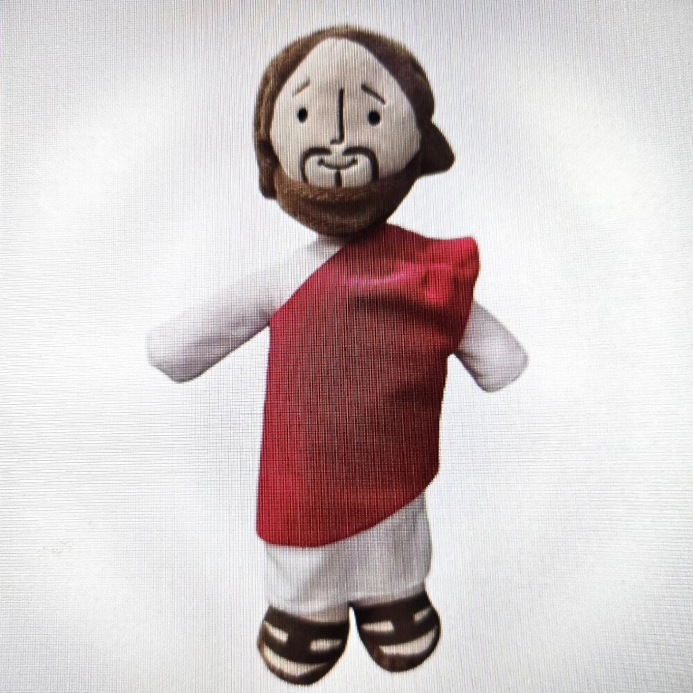 12" Jesus Plush Toy Soft Red Robe - Picture 2 of 7